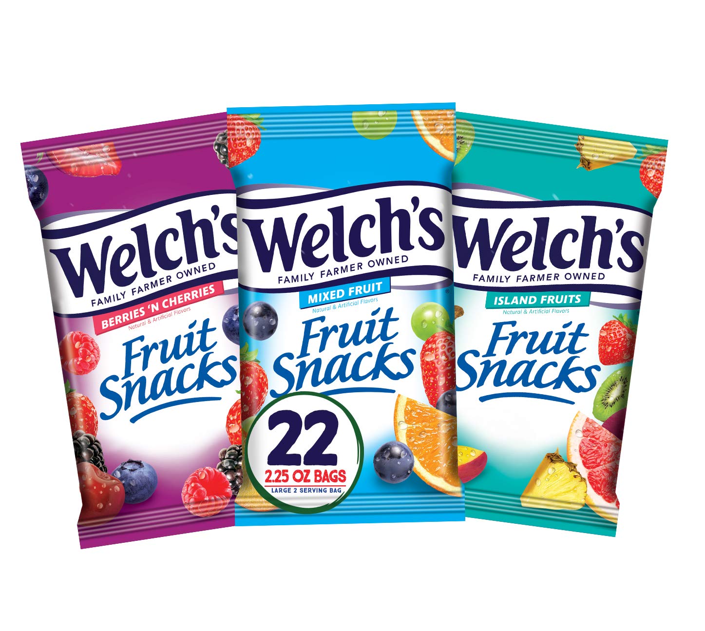 Welch’s Fruit Snacks, Variety Pack with Mixed Fruit, Island Fruits